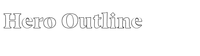 Hero Outline font preview