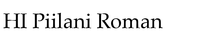 HI Piilani Roman font preview