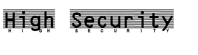 High Security font preview