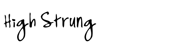 High Strung font preview