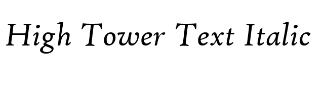 High Tower Text Italic font preview