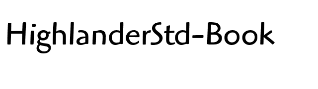 HighlanderStd-Book font preview