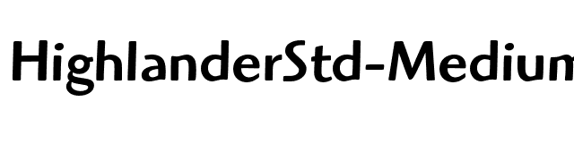 HighlanderStd-Medium font preview