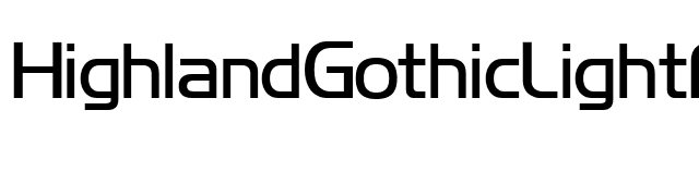 HighlandGothicLightFLF font preview