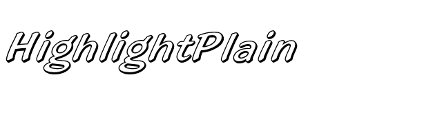 HighlightPlain font preview