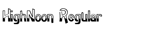 HighNoon Regular font preview