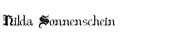 Hilda Sonnenschein font preview