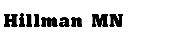 Hillman MN font preview