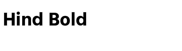 Hind Bold font preview