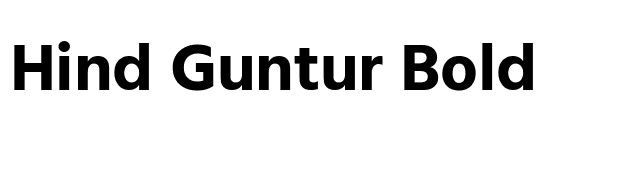 Hind Guntur Bold font preview