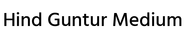 Hind Guntur Medium font preview