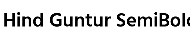 Hind Guntur SemiBold font preview