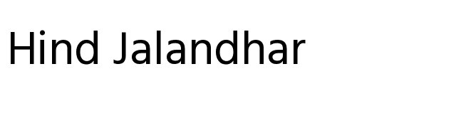 Hind Jalandhar font preview