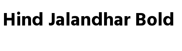 Hind Jalandhar Bold font preview