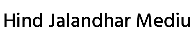 Hind Jalandhar Medium font preview