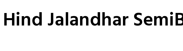 Hind Jalandhar SemiBold font preview