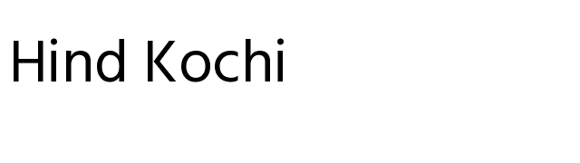 Hind Kochi font preview