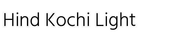 Hind Kochi Light font preview