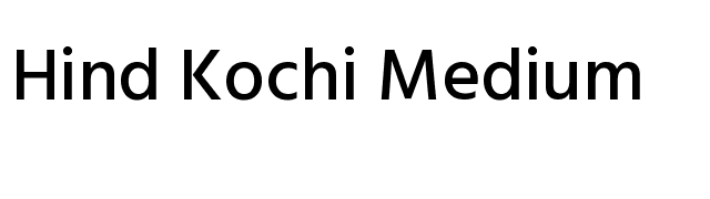 Hind Kochi Medium font preview