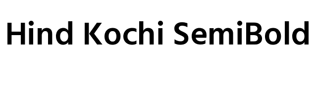 Hind Kochi SemiBold font preview