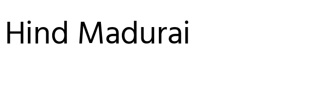 Hind Madurai font preview