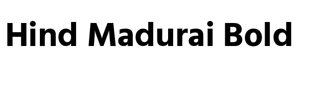 Hind Madurai Bold font preview