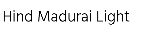 Hind Madurai Light font preview