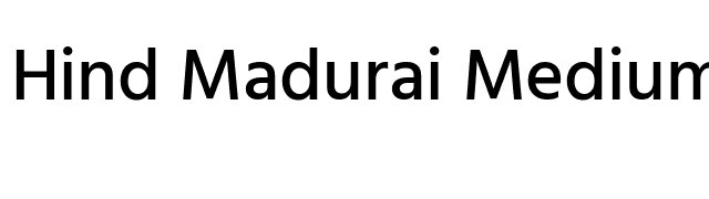 Hind Madurai Medium font preview