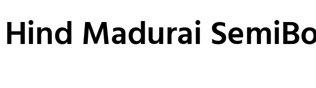 Hind Madurai SemiBold font preview