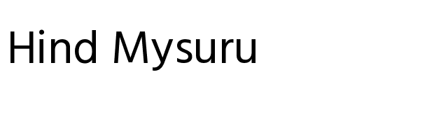 Hind Mysuru font preview