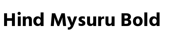 Hind Mysuru Bold font preview