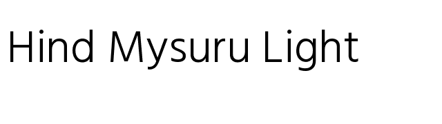 Hind Mysuru Light font preview