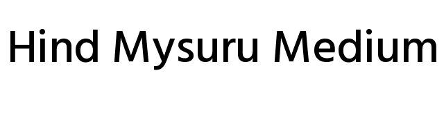 Hind Mysuru Medium font preview