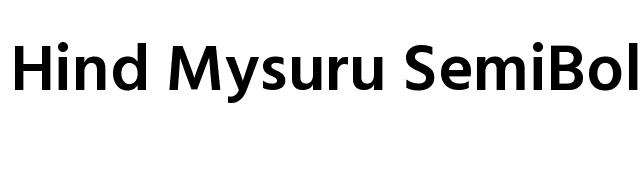 Hind Mysuru SemiBold font preview