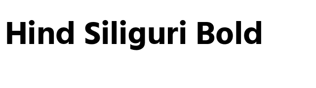 Hind Siliguri Bold font preview