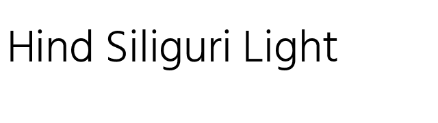 Hind Siliguri Light font preview