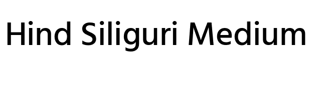 Hind Siliguri Medium font preview