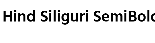 Hind Siliguri SemiBold font preview