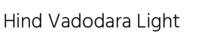 Hind Vadodara Light font preview