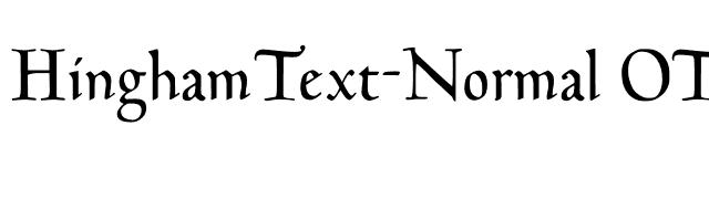 HinghamText-Normal OTF font preview