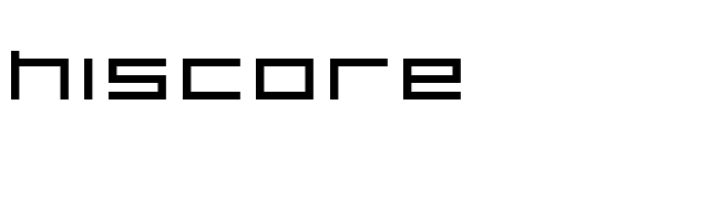 Hiscore font preview