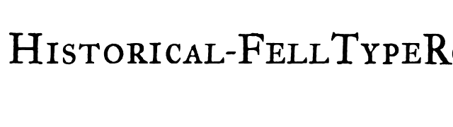 Historical-FellTypeRomanSC font preview