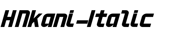 HNkani-Italic font preview