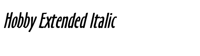 Hobby Extended Italic font preview