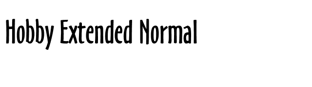 Hobby Extended Normal font preview