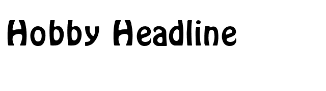 Hobby Headline font preview