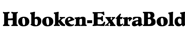 Hoboken-ExtraBold font preview