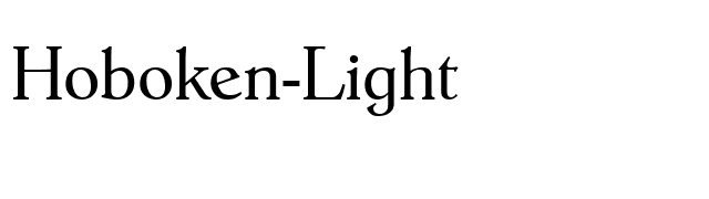 Hoboken-Light font preview