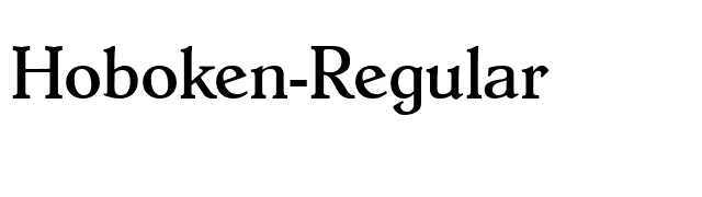 Hoboken-Regular font preview