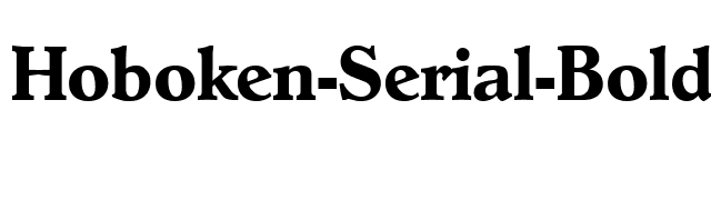 Hoboken-Serial-Bold font preview